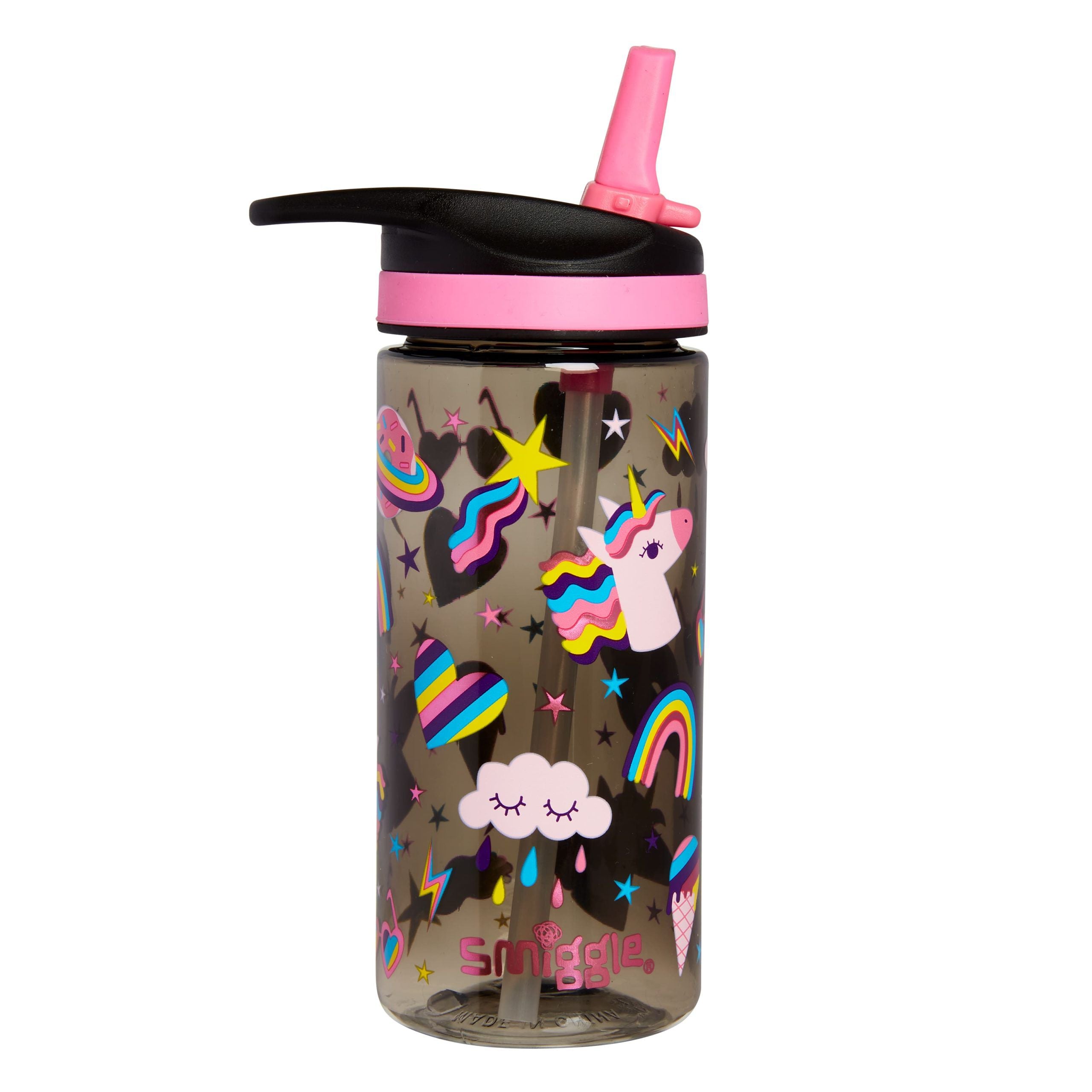 Smiggle - Lil' Mates Junior Pipetli 440ML BPA İçermeyen Suluk-Dinossi