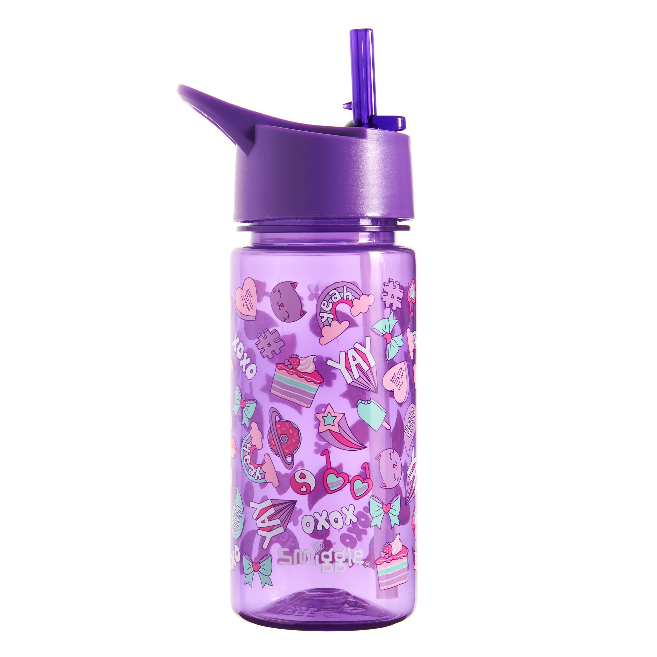 Smiggle - Giggle Pipetli 450ML BPA İçermeyen Suluk-Dinossi