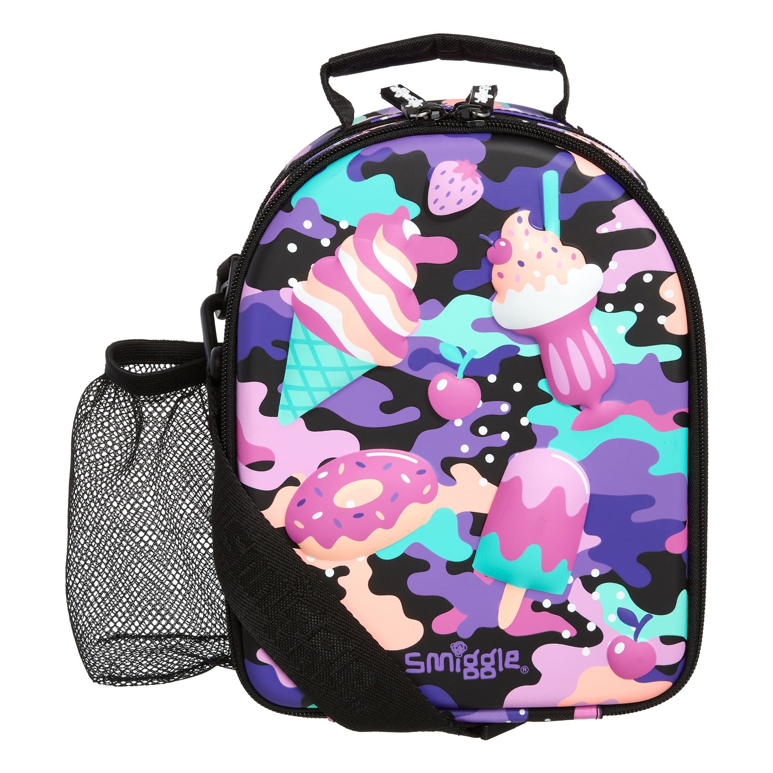 Smiggle - Hide Sert Kapaklı Beslenme Çantası-Dinossi