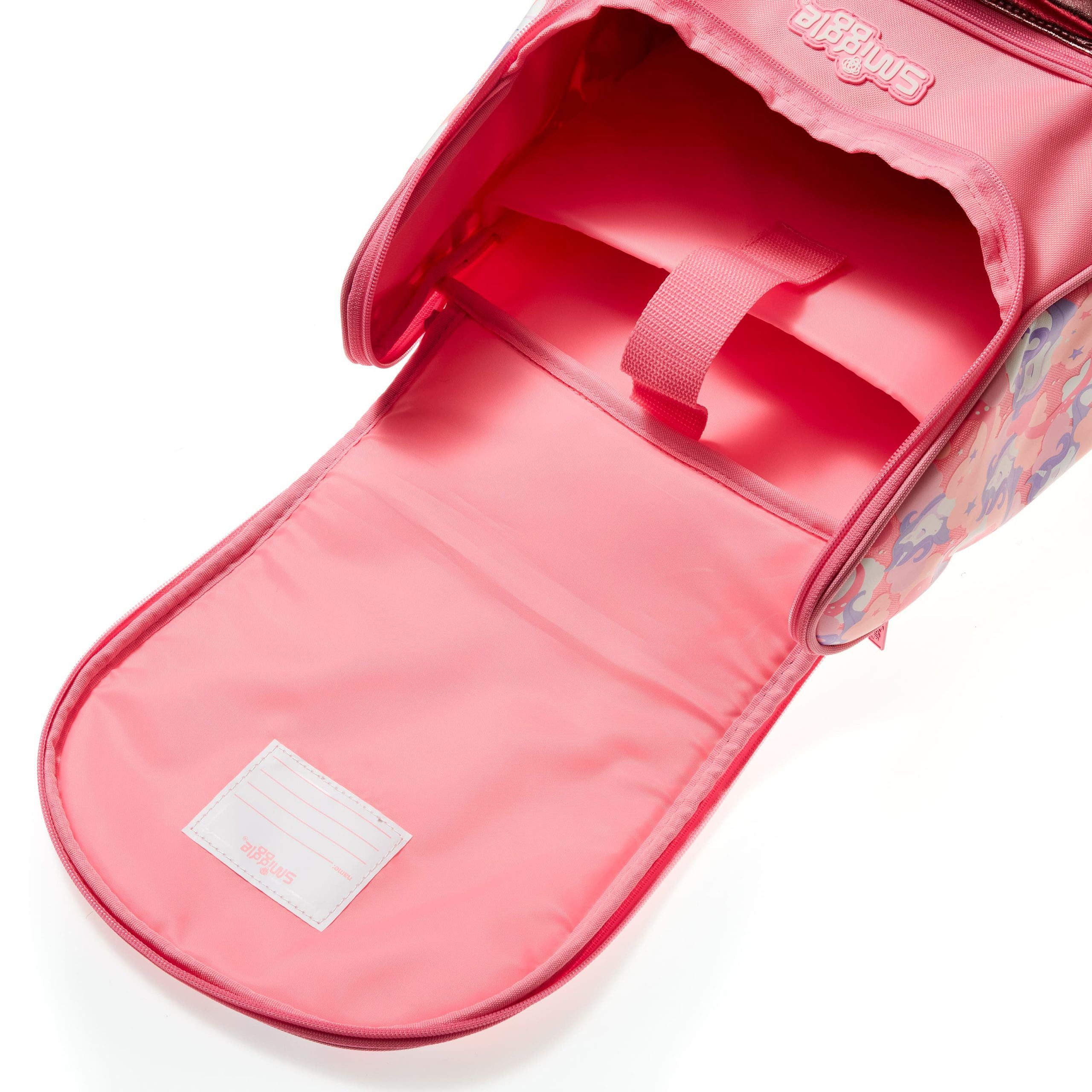 Smiggle - Hide Işıklı Tekerlekli Çekçekli Okul ve Seyahat Çantası-Dinossi