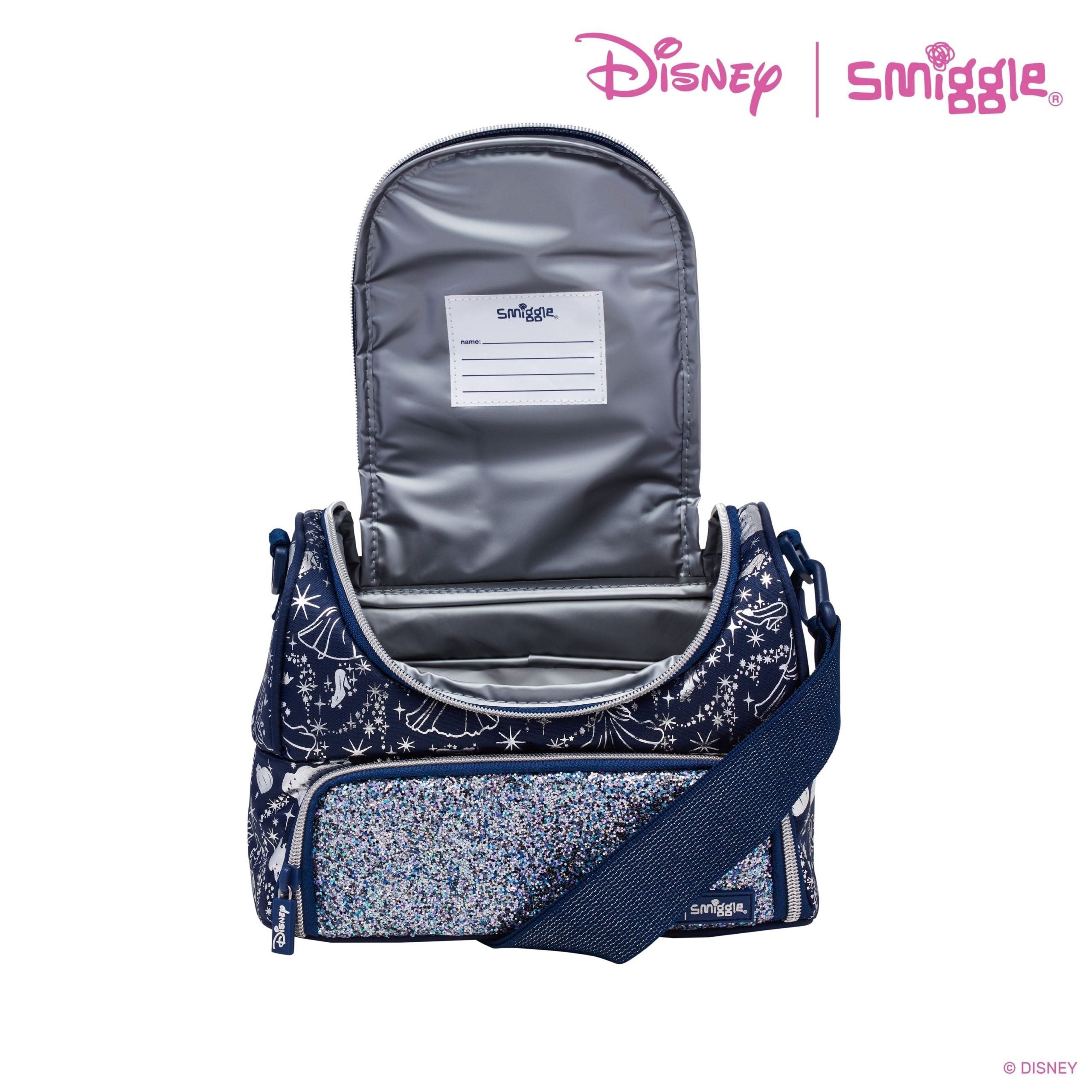 Smiggle - Disney Princess Sindirella Askılı Çift Katlı Beslenme Çantası-Dinossi