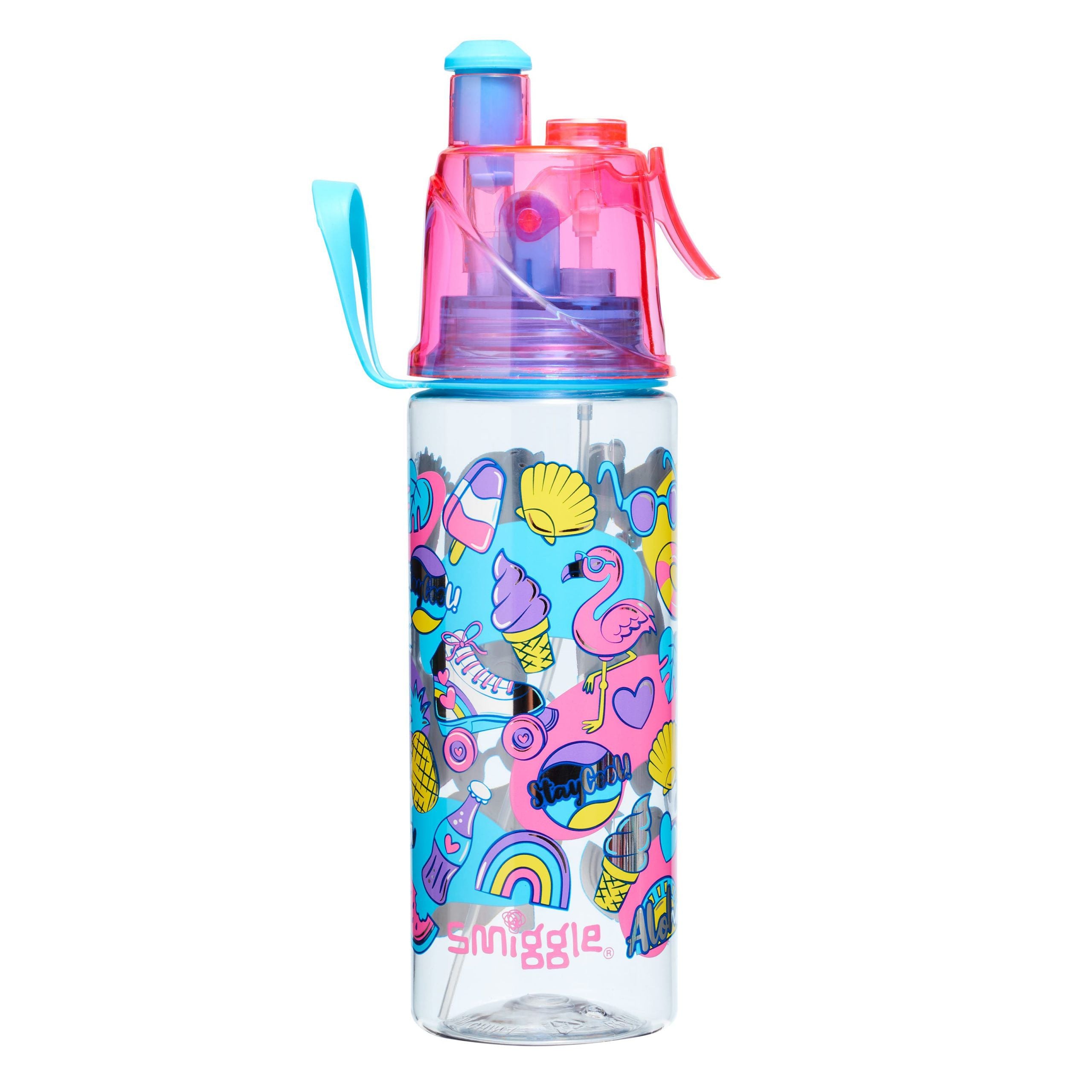 Smiggle - Su Püskürtmeli Pipetli 560ML BPA İçermeyen Suluk-Dinossi