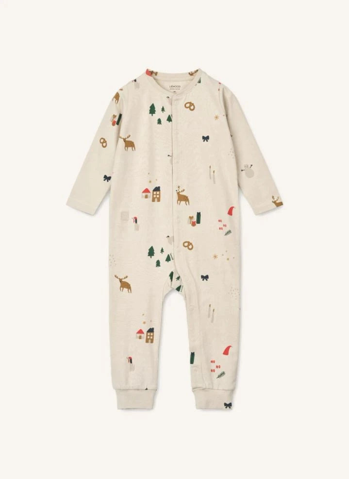 Liewood - Birk Noël organic cotton pajamas | Ecru