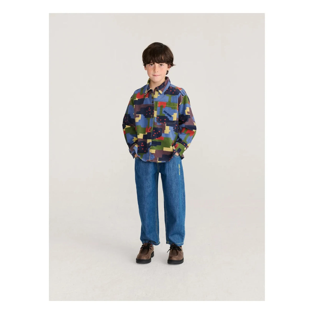 Bobo Choses - Camouflage organic cotton shirt | Blue