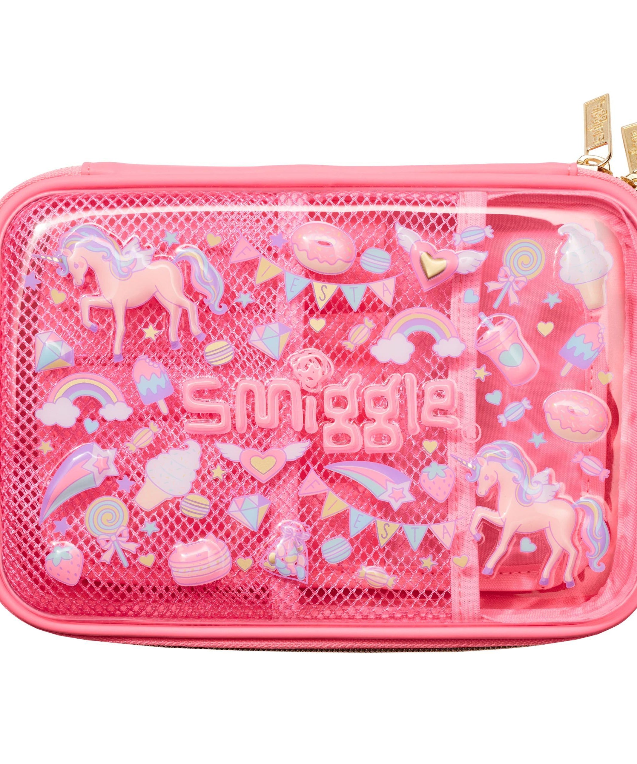 Smiggle - Fiesta HardTop Kalem Kutusu-Dinossi