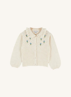 Emile et Ida - Embroidered Cardigan | Ecru