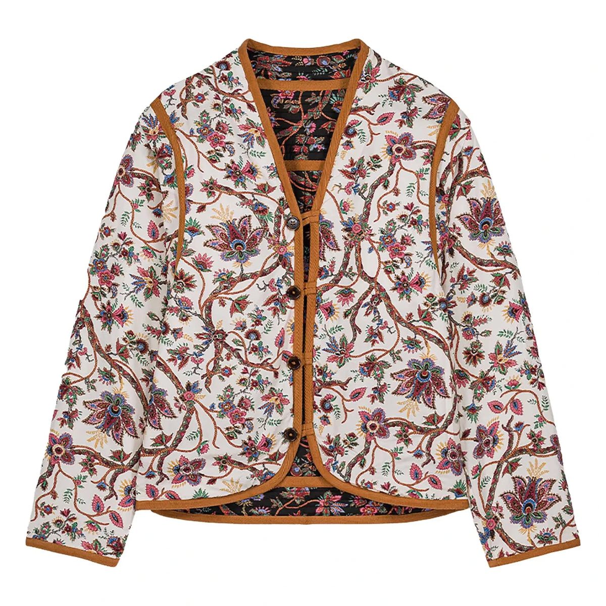 Louise Misha - Nelina Bluebell Grove Reversible Jacket - Women's Collection | Noir/Blanc