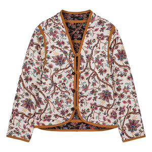 Louise Misha - Nelina Bluebell Grove Reversible Jacket - Women's Collection | Noir/Blanc