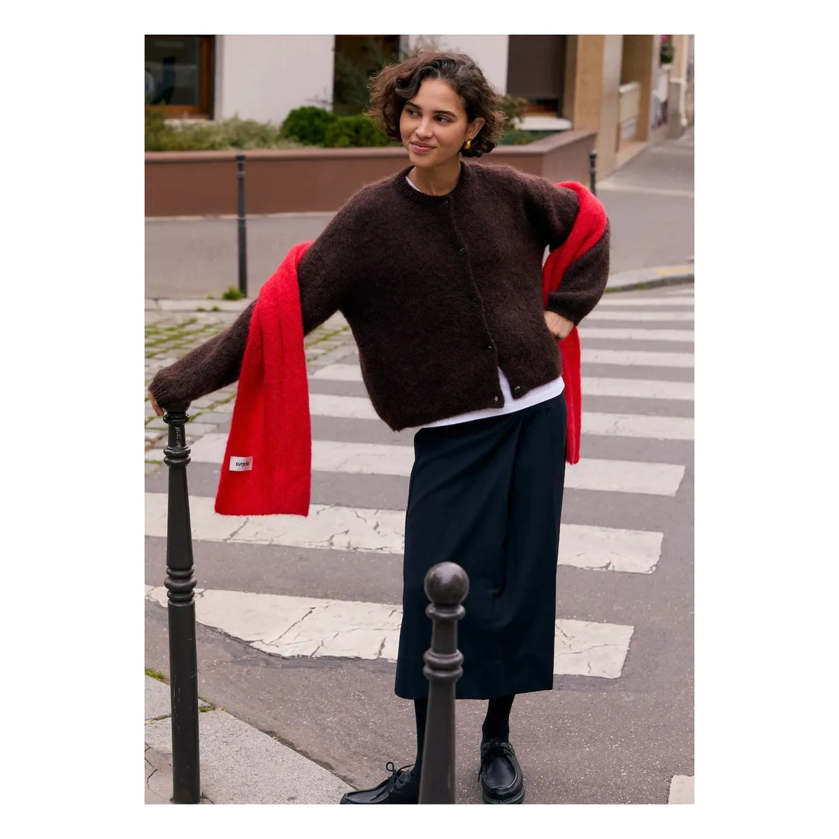 Surprise Paris - Olivia Super Kid Mohair Cardigan | Chocolate
