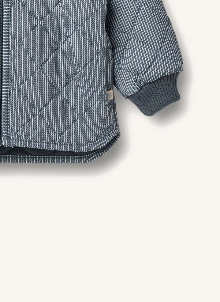 Wheat - Loui Striped Thermo Jacket Recycled Fiber | Ink