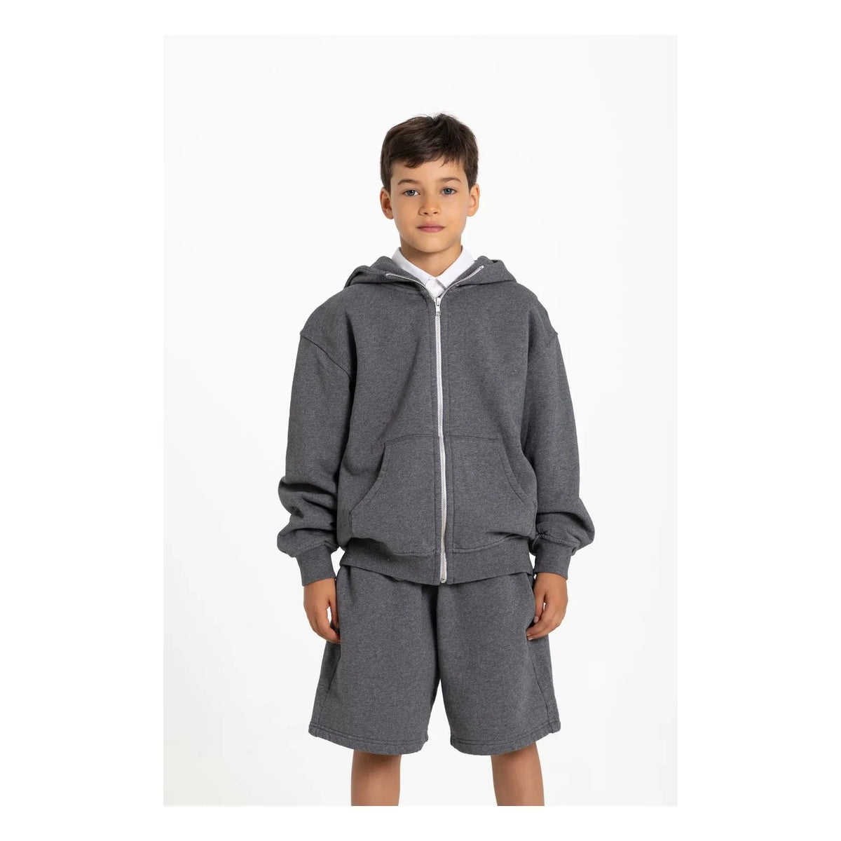 Smallable Kid - Whitmore Organic Cotton Sweatshirt | Grey Melange