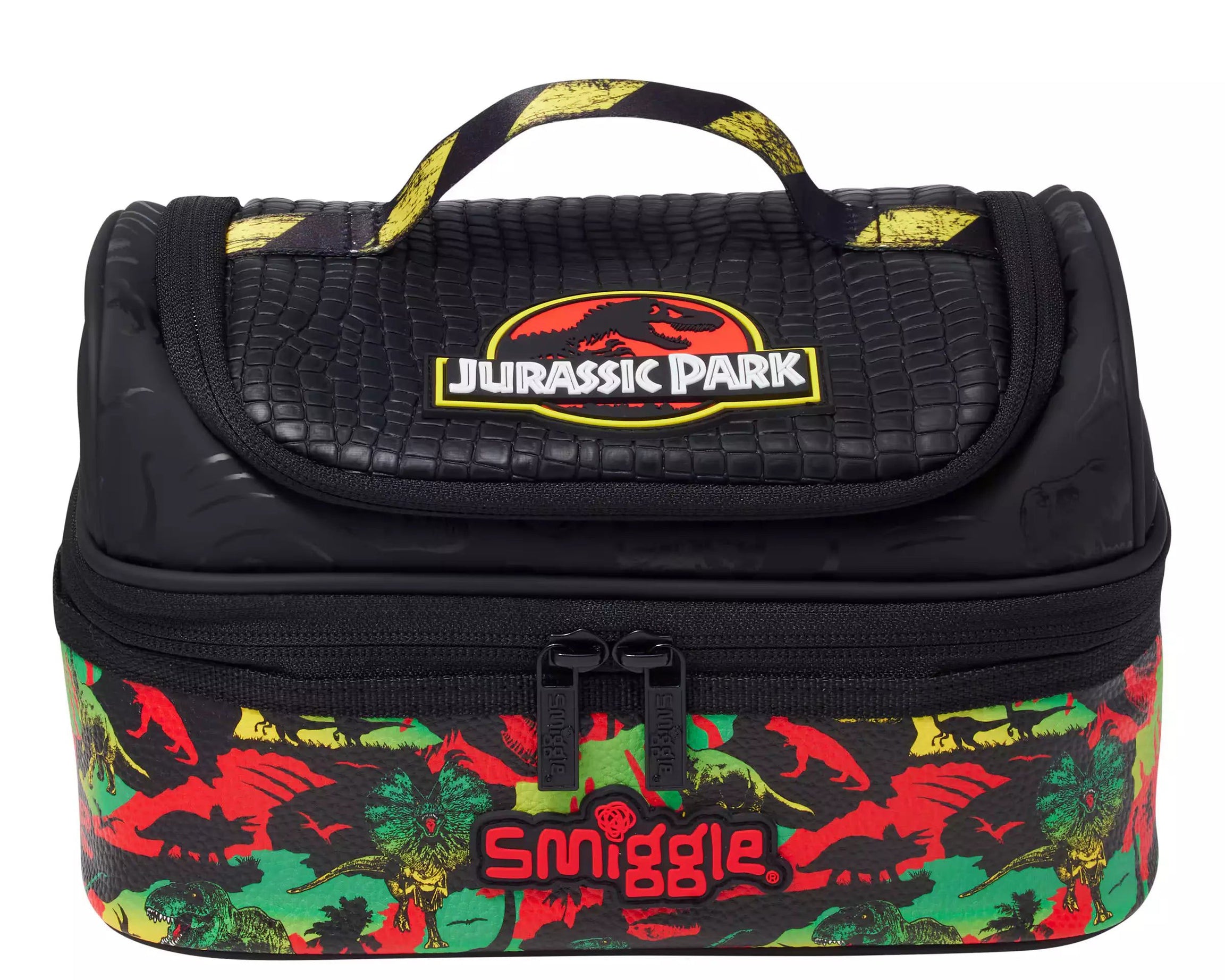 Smiggle - Jurassic Park Çift Katlı Beslenme Çantası-Dinossi