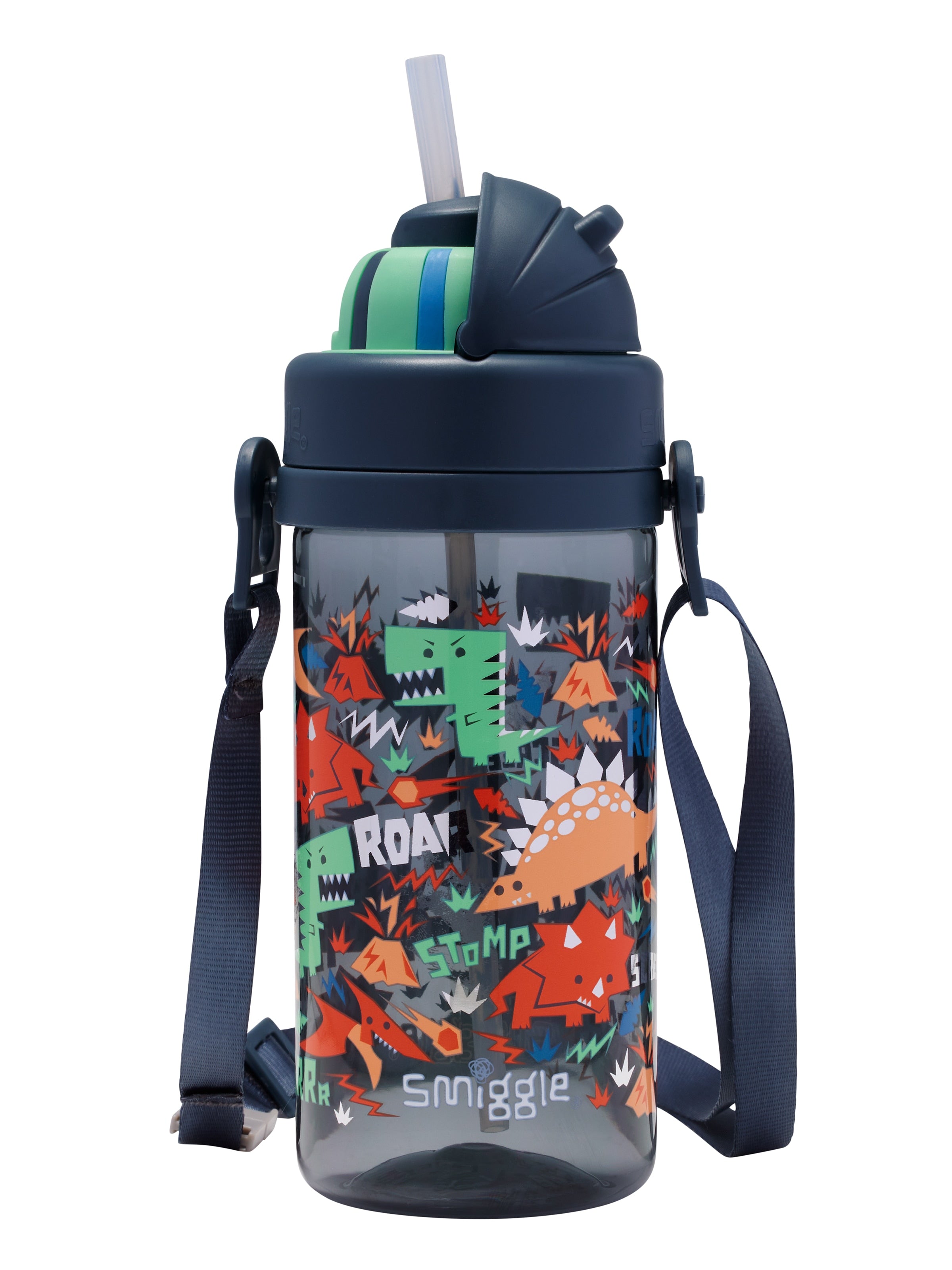 Smiggle - Over And Under Teeny Tiny Gizli Pipetli 400ML Suluk-Dinossi