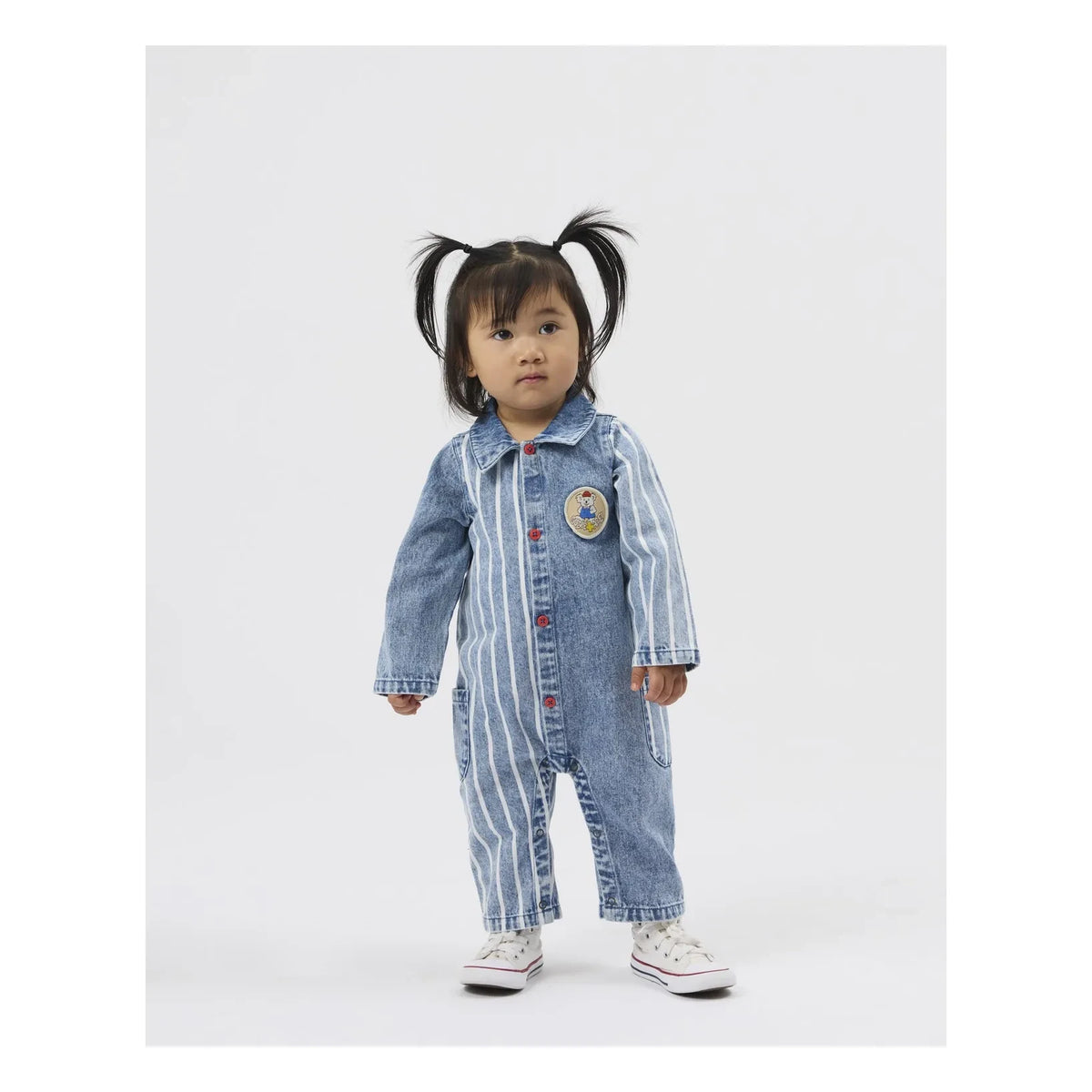 Goldie + Ace - Buddy Striped Denim Jumpsuit | Blue