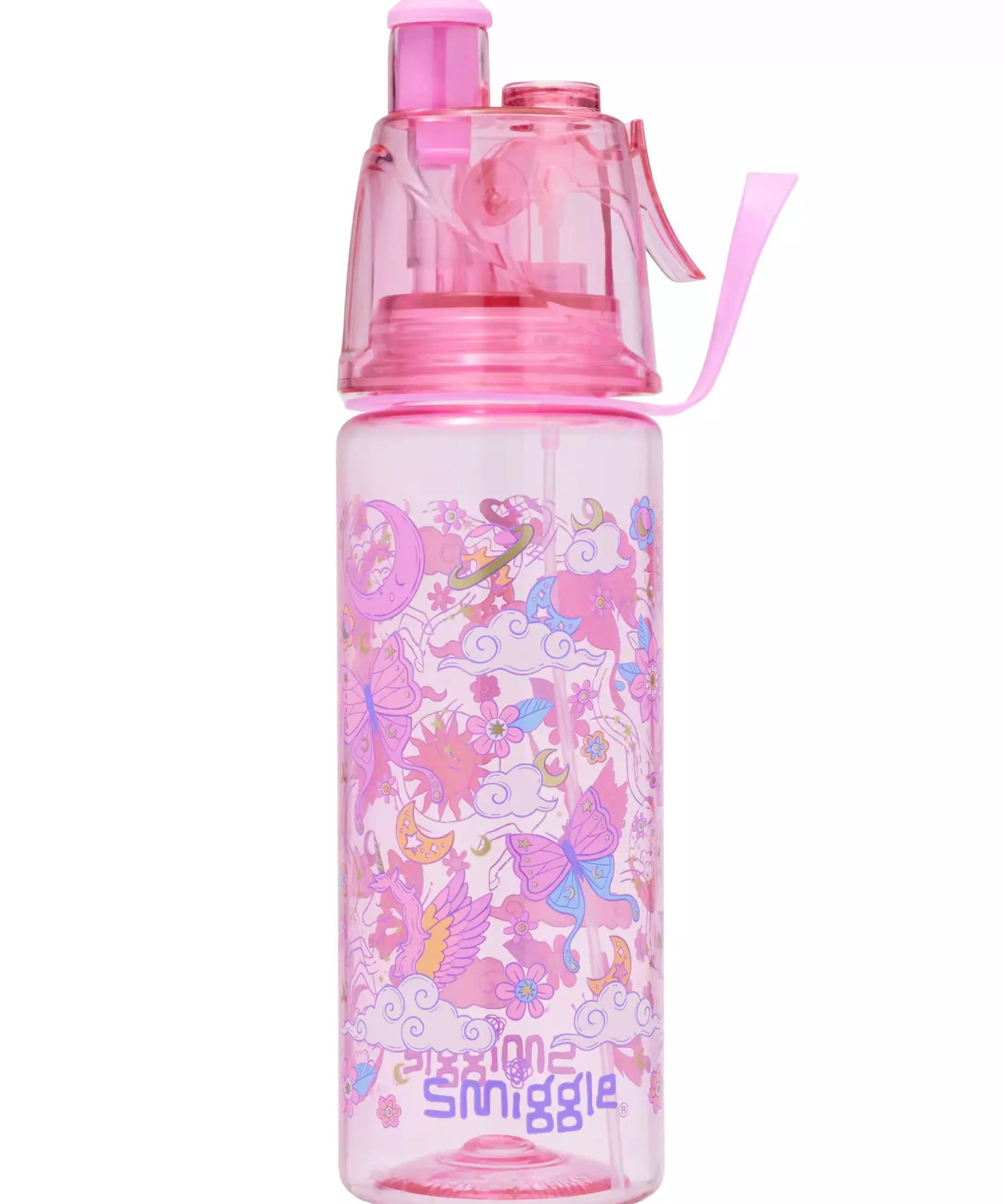 Smiggle - Cosmos Su Püskürtmeli 560ML BPAsız Suluk-Dinossi