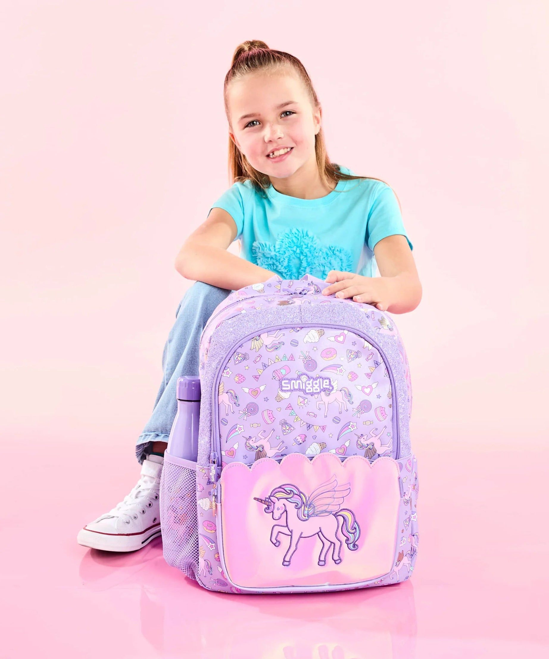 Smiggle - Fun Fair Klasik Okul Sırt Çantası-Dinossi