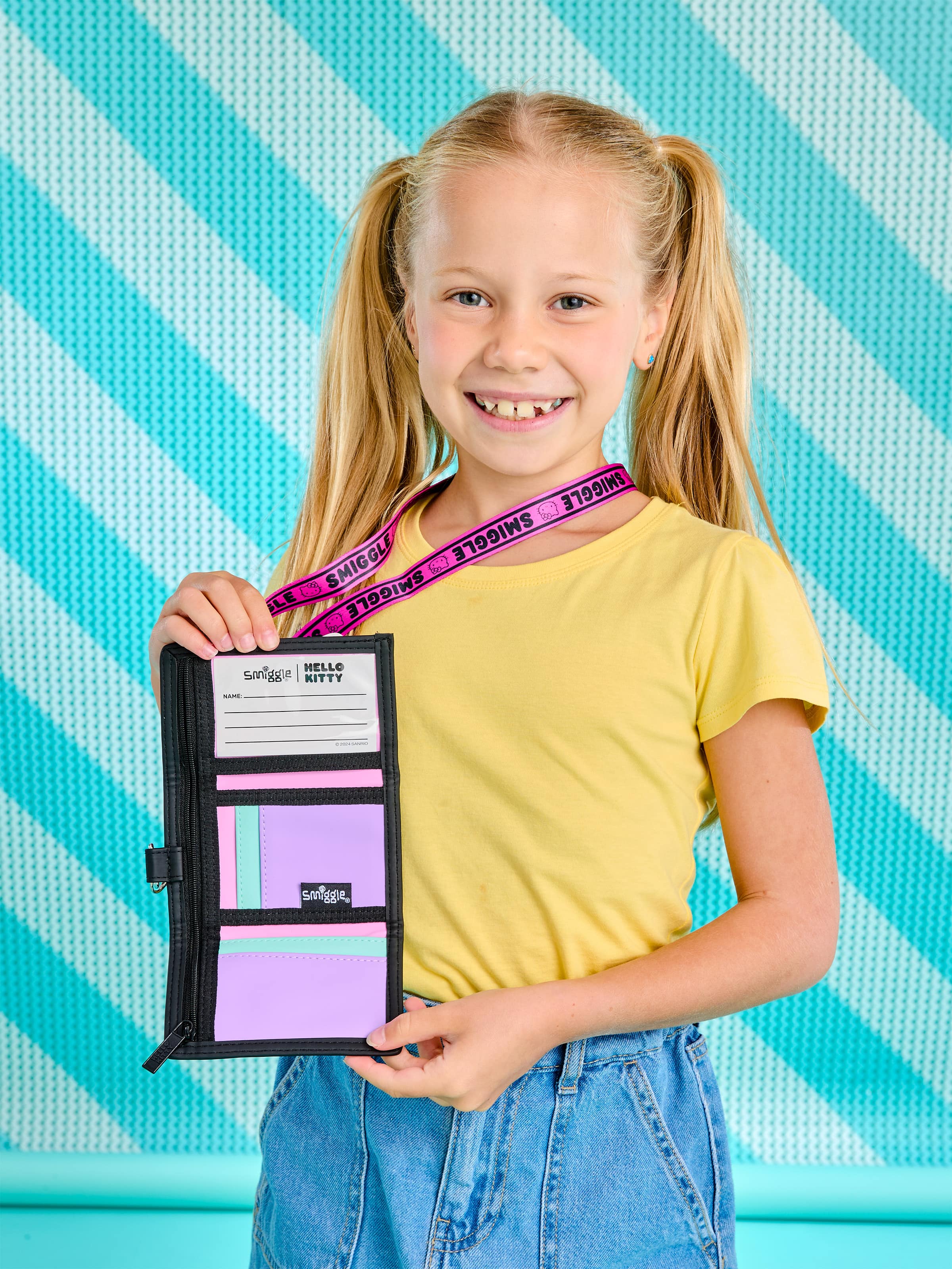 Smiggle - Hello Kitty Boyun Askılı Çocuk Cüzdanı-Dinossi