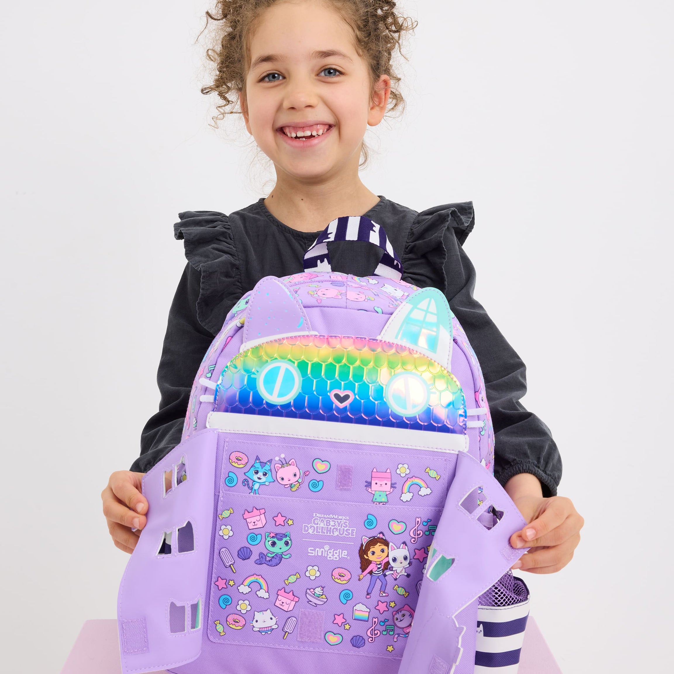 Smiggle - Gabbys Dollhouse Anaokulu ve Kreş Sırt Çantası-Dinossi