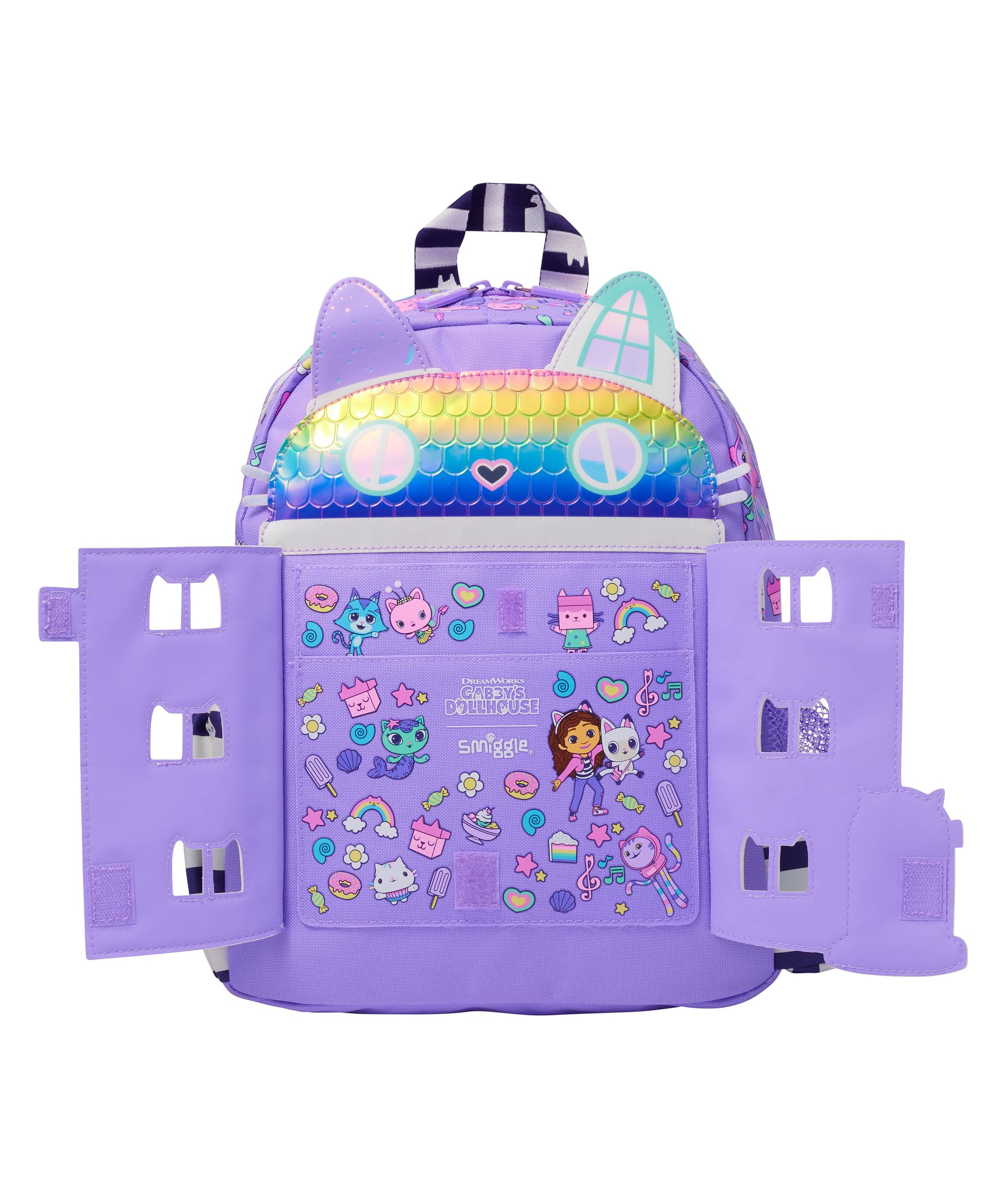 Smiggle - Gabbys Dollhouse Anaokulu ve Kreş Sırt Çantası-Dinossi