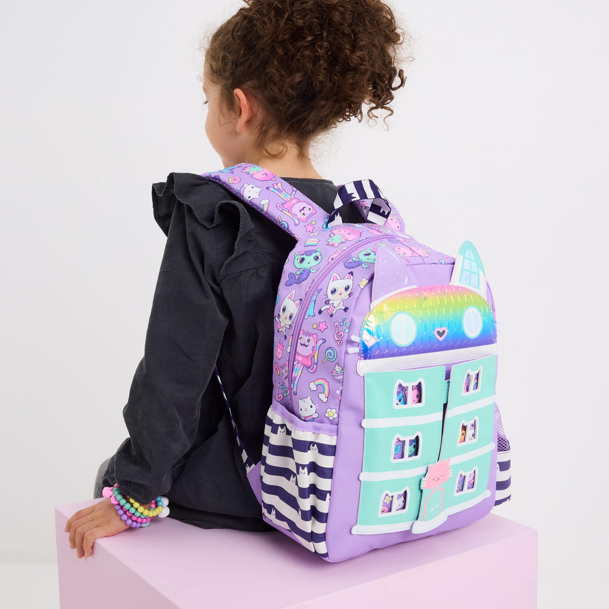 Smiggle - Gabbys Dollhouse Anaokulu ve Kreş Sırt Çantası-Dinossi