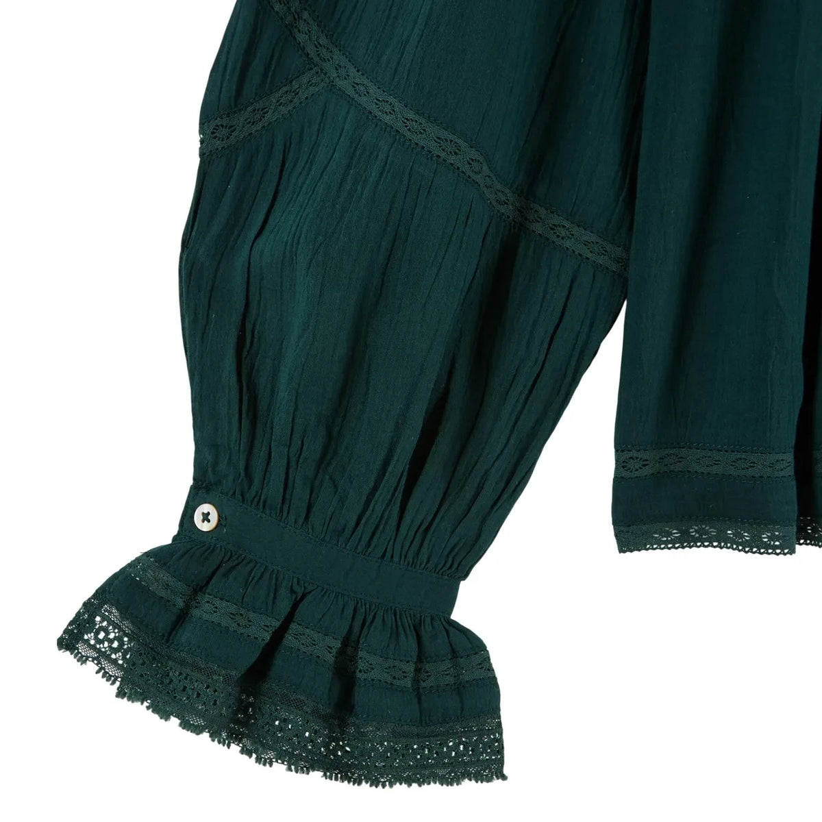 Emile et Ida - Elisabeth Vintage Blouse | Forest Green
