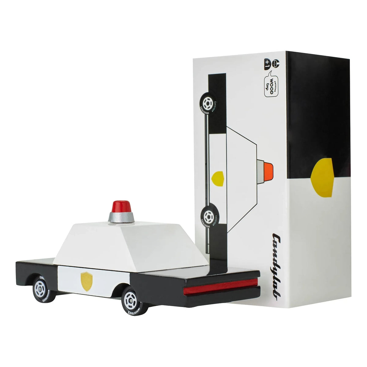 Candylab - Police Car - Wooden Toy | Black