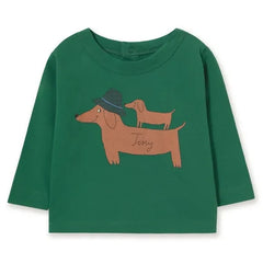 Tinycottons - Organic Cotton Baby Dog T-Shirt | Green