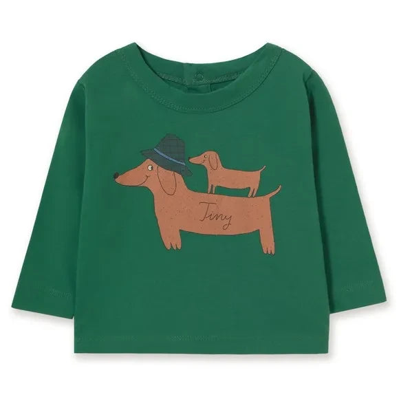 Tinycottons - Organic Cotton Baby Dog T-Shirt | Green