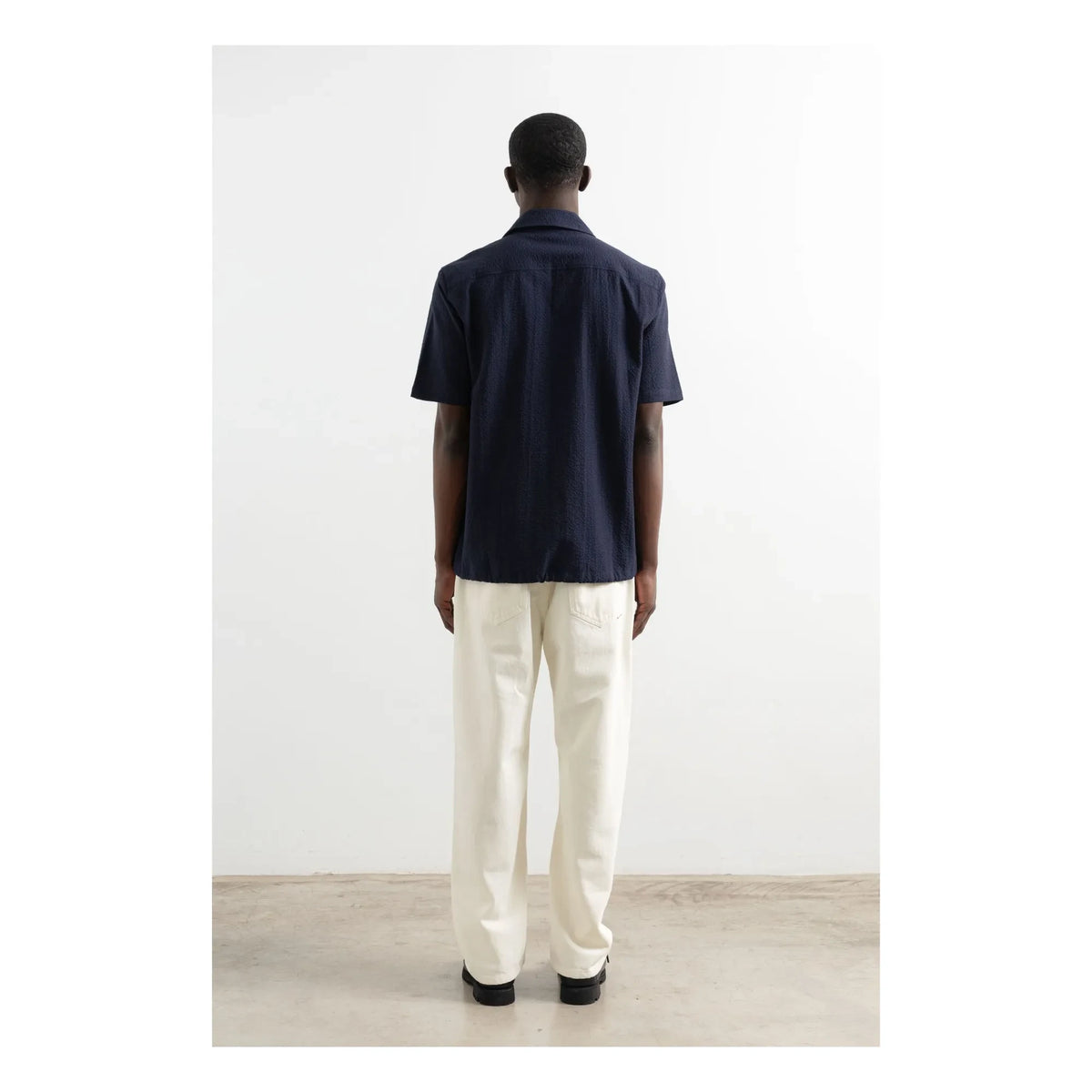 Edmmond Studios - Travis Short Sleeve Shirt | Dark Blue