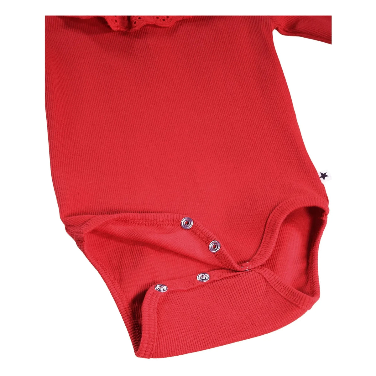 Molo - Faye Pointelle Neck Bodysuit Organic Cotton | Red