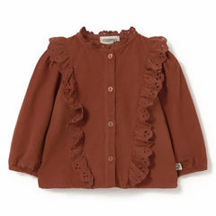 Cozmo - Ruffled Blouse Glory | Dark Red