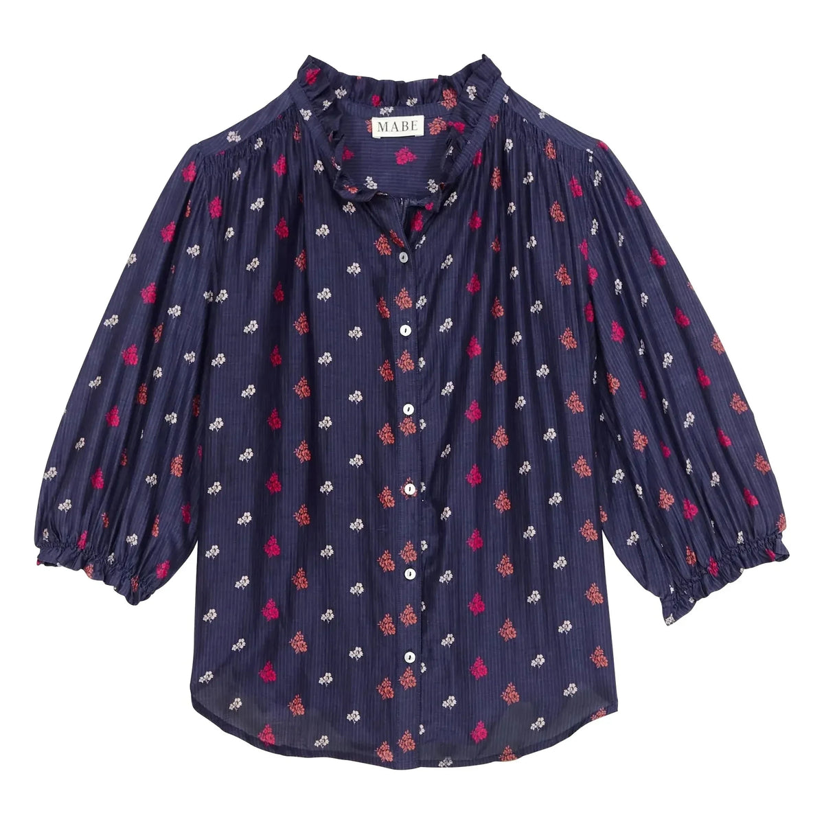 M.A.B.E. - Auden Cotton Blouse | Navy Blue