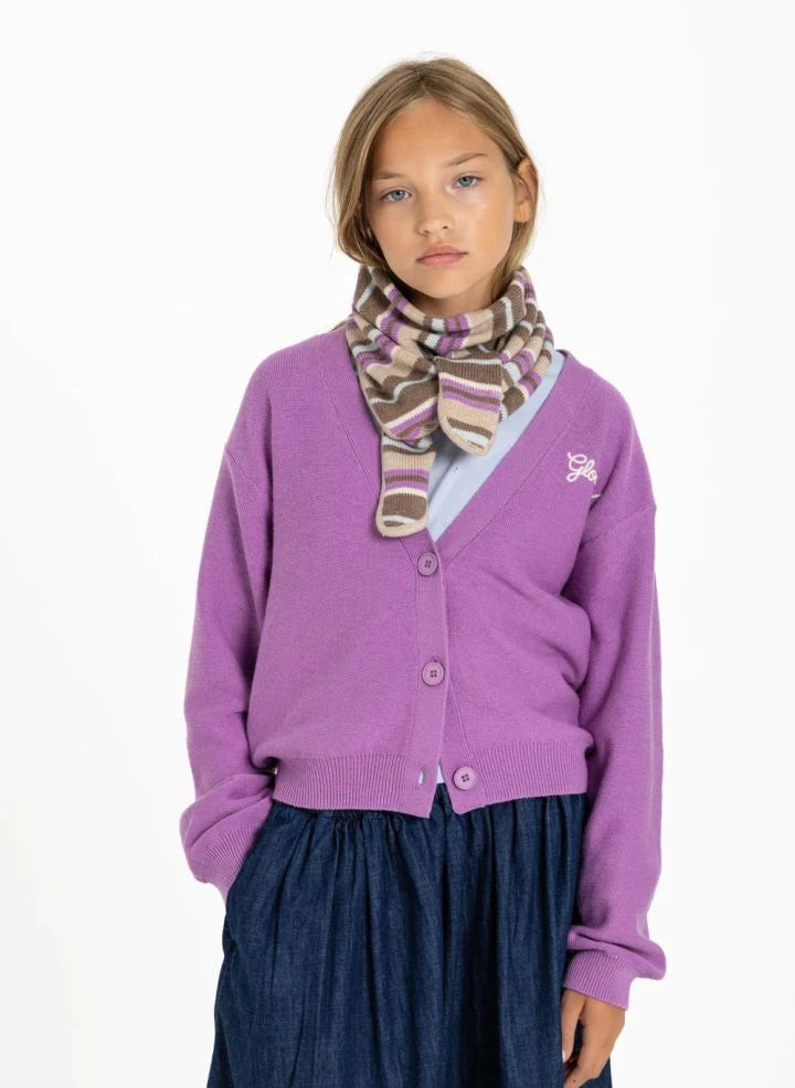 Smallable Kid - Ninon Striped Wool Scarf | Pink