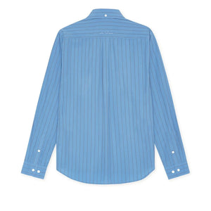 Les Deux - Striped Poplin Shirt | Light Blue