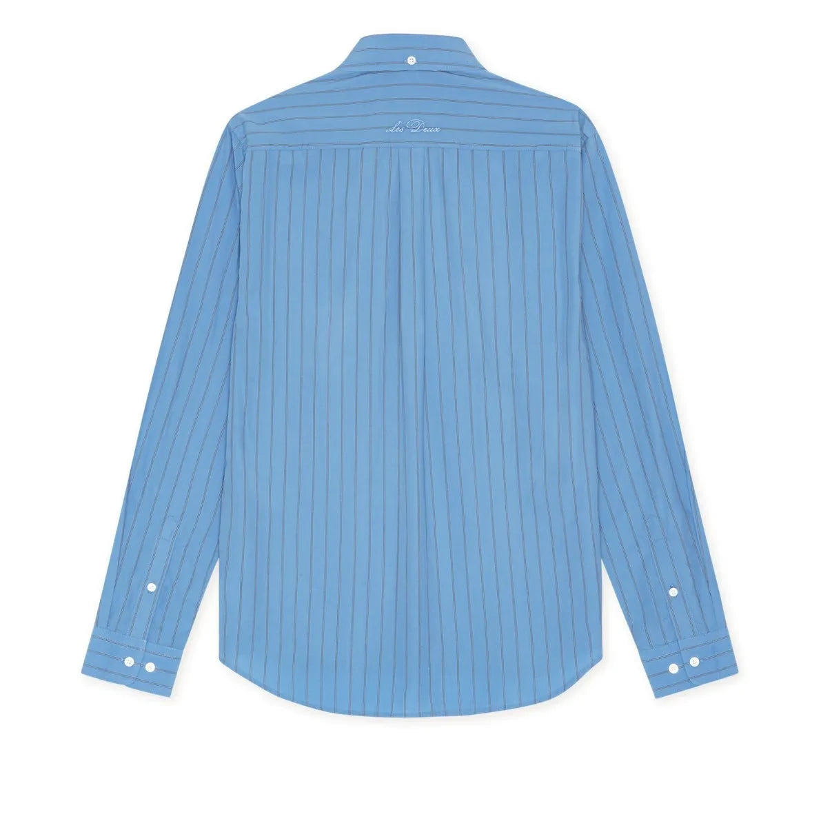 Les Deux - Striped Poplin Shirt | Light Blue