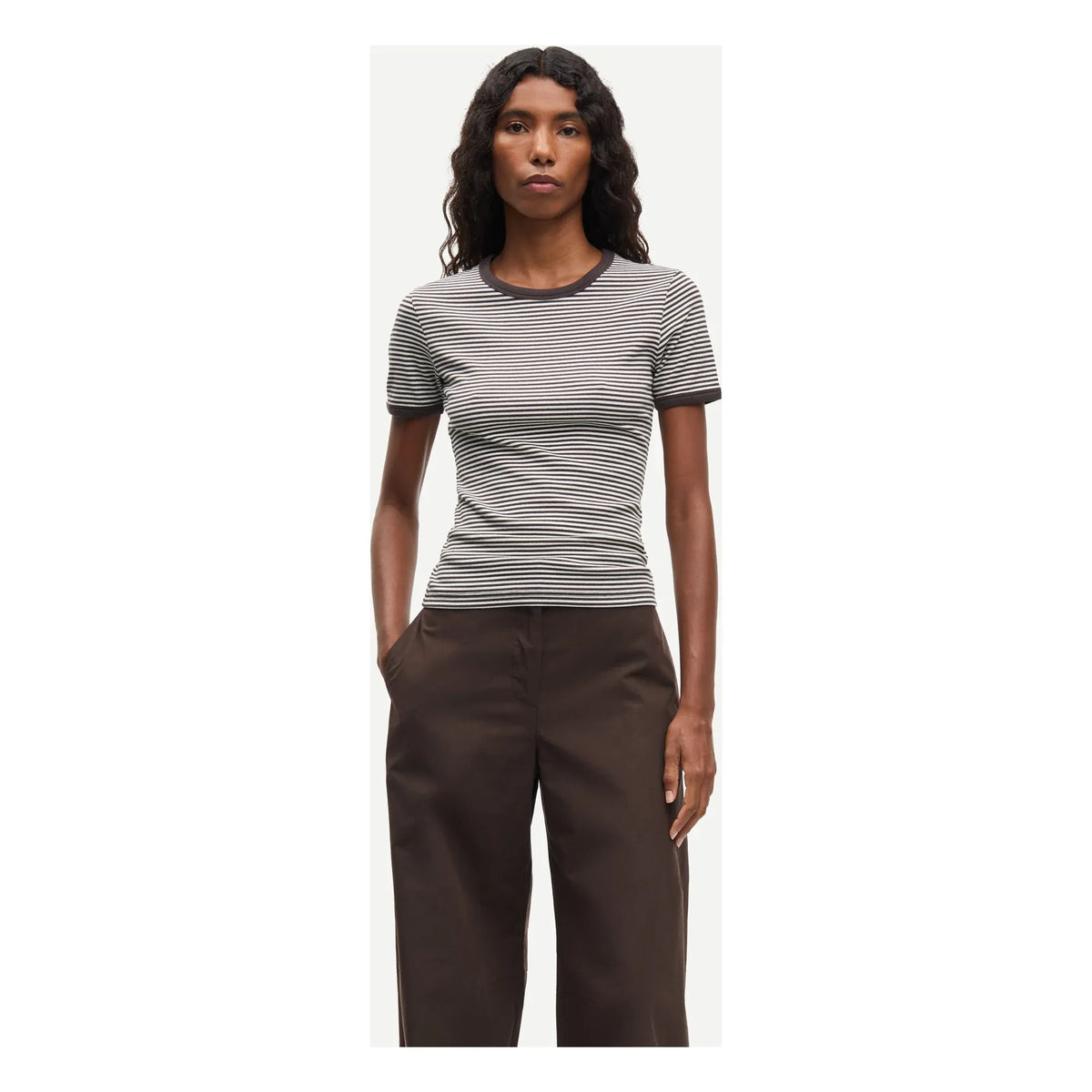 Samsoe Samsoe - Salinas Organic Cotton T-shirt | Brown