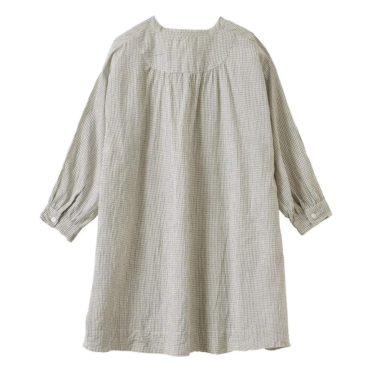 Caramel - Yew Checkered Dress | White