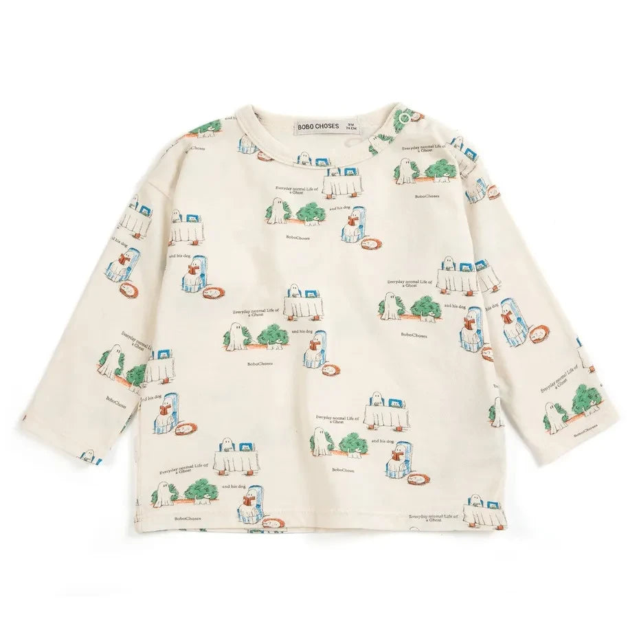 Bobo Choses - Organic Cotton Ghost T-Shirt | Ecru