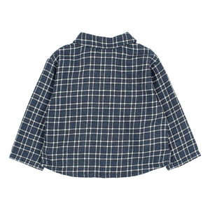 Búho - Baby checkered shirt | Navy Blue