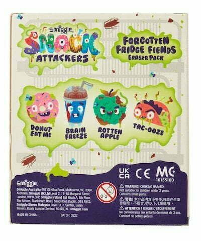 Smiggle - Snack Attackers 4lü Silgi Paketi-Dinossi