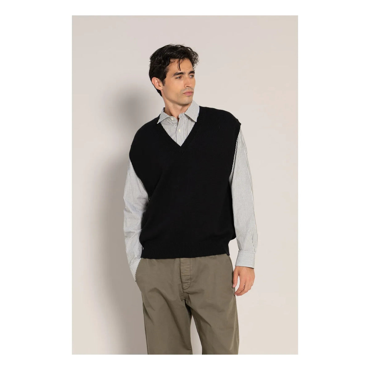 Smallable Man - Baxter Sleeveless Merino Wool Sweater | Black