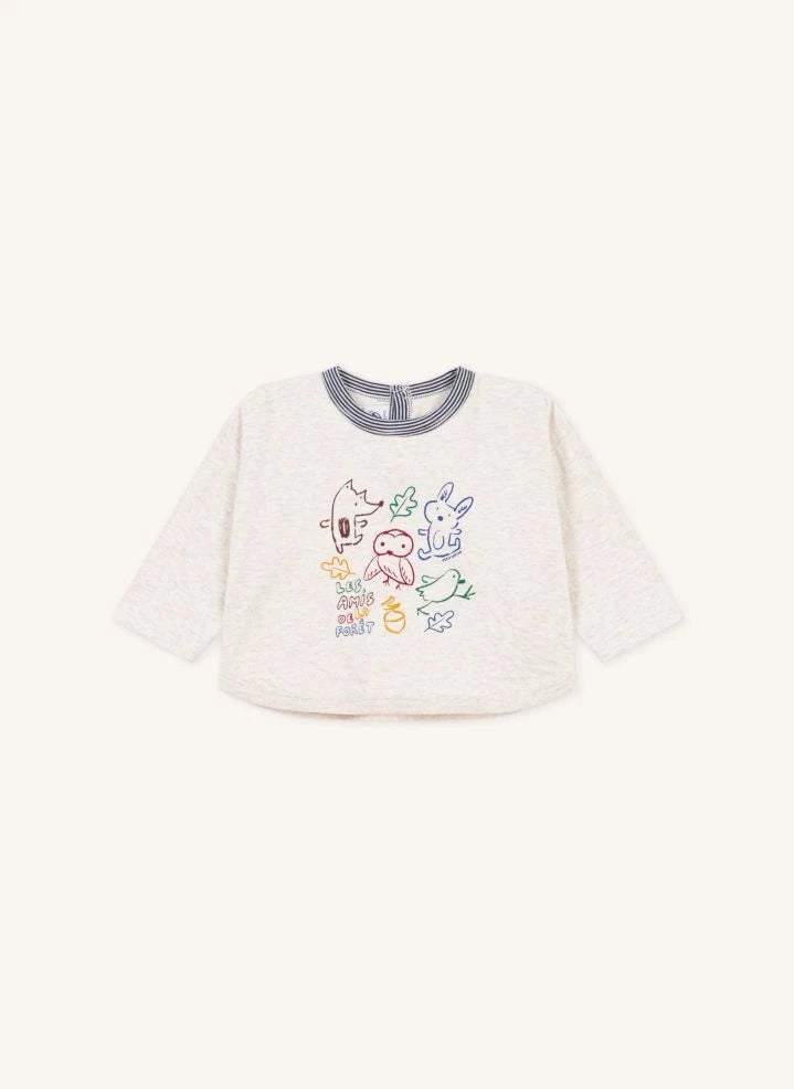 Petit Bateau - Animal T-shirt | Heather beige