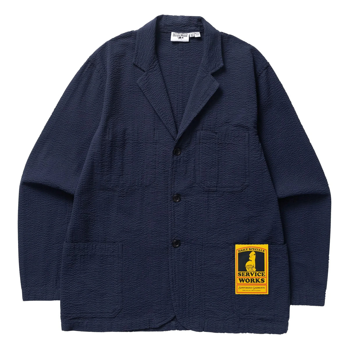 Service Works - Seersucker Server Jacket | Navy Blue