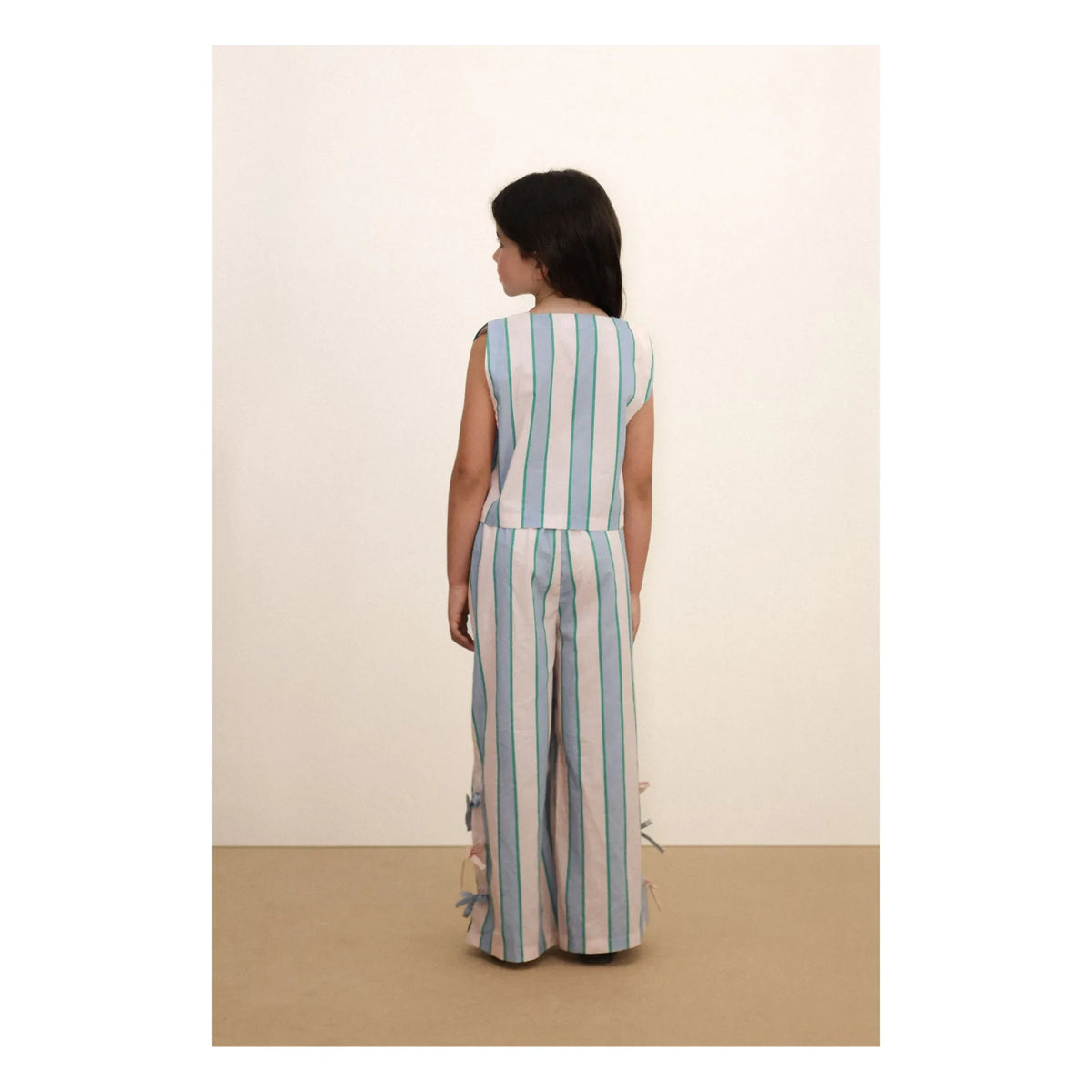 Tinycottons - Striped Knotted Top | Light Pink