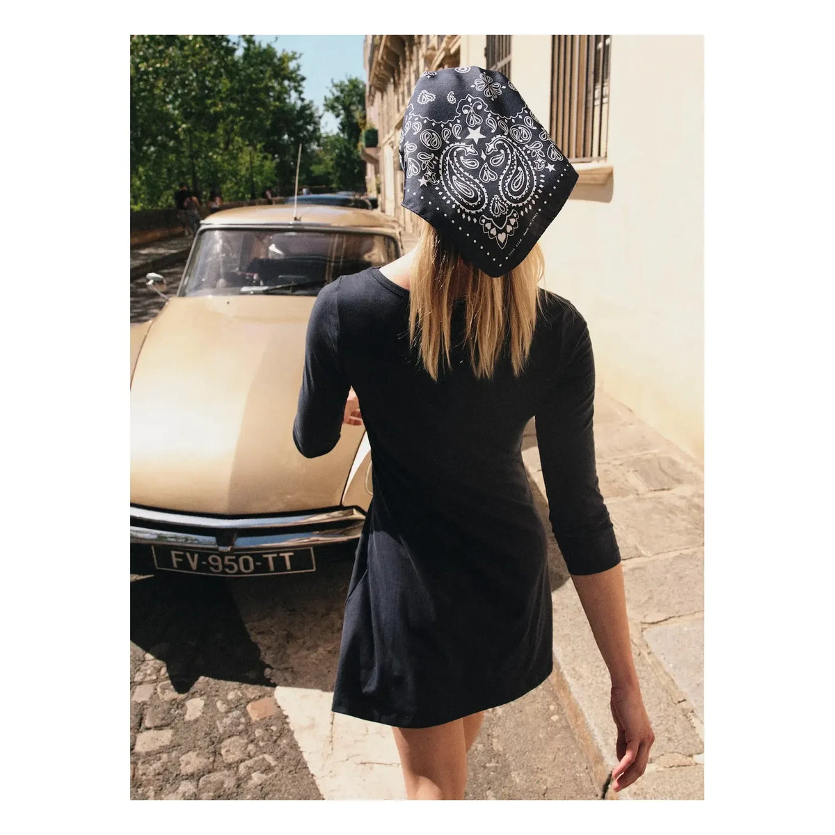 Call it by your name - Bandana Small Etoile Soie | Navy