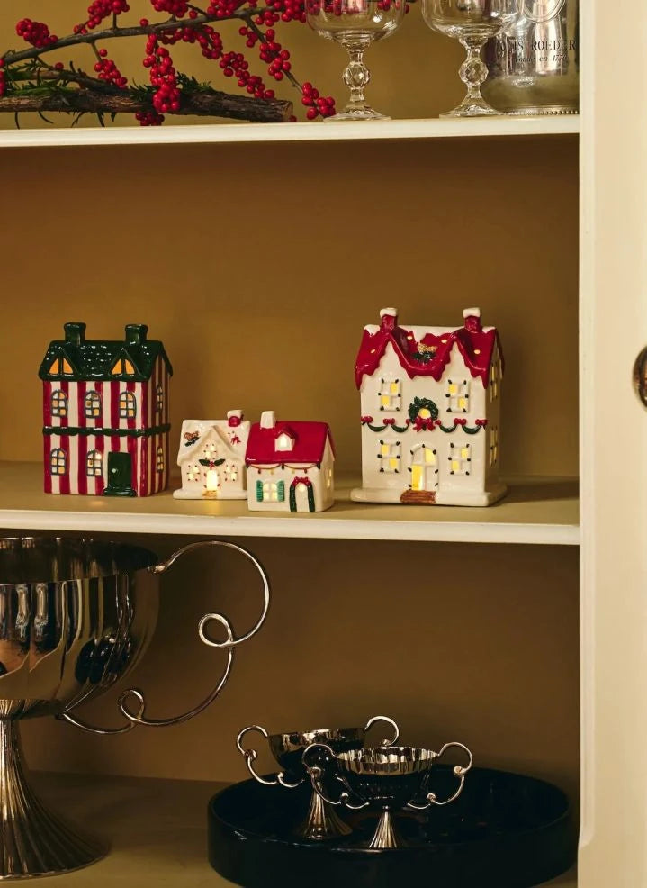 Anna + Nina - Santa LED Light House | White