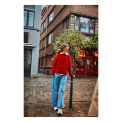 Poudre Organic - Azalée Wool Sweater - Women's Collection | Red