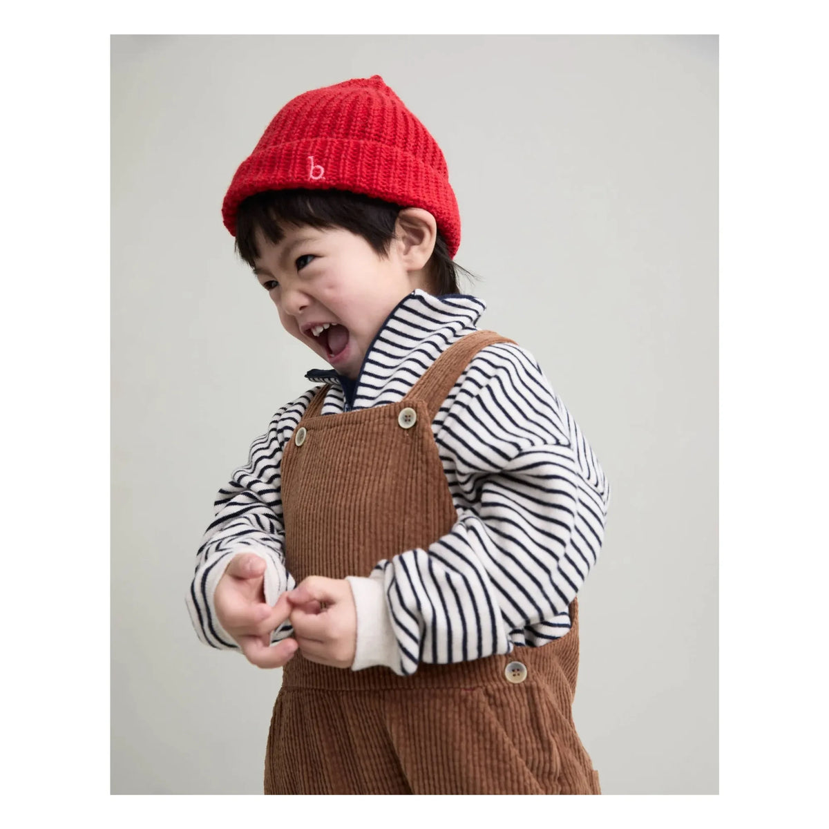 Búho - Striped Trucker Neck Sweater | Dark Blue