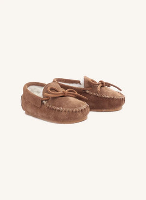 Pèpè - Lined Suede Boat Shoes | Beige