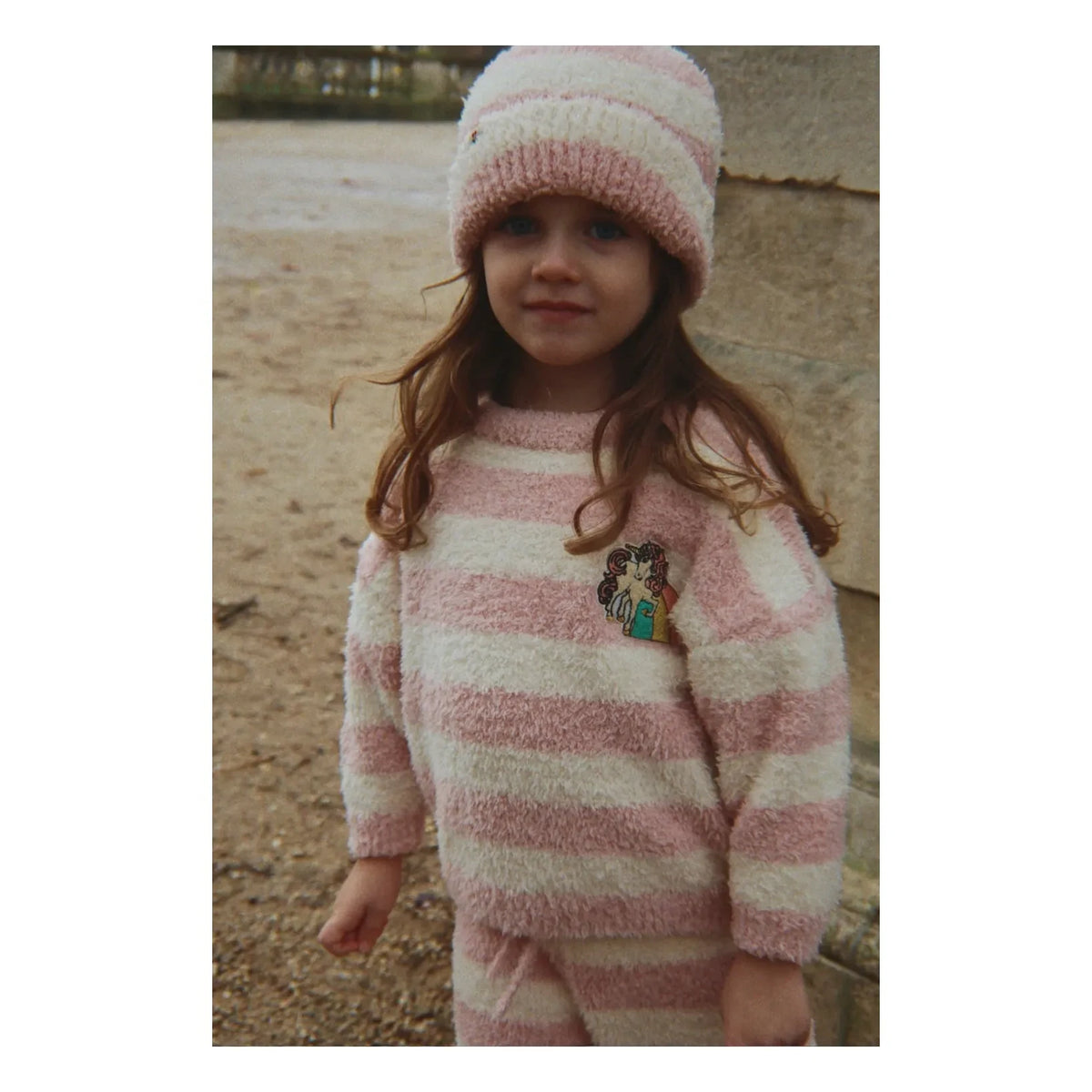Konges Sløjd - Softy Striped Plush Sweater | Pink